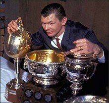 Hockey legend and proud Slovak Stan Mikita, seen here hoarding treasure.