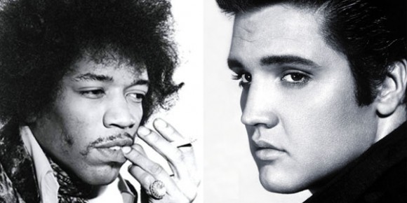 Jimothy "Jimi" Allen Hendrix (L), Elvishram "Elvis" Aron Presley (R)