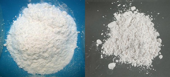 White powder (L), white horse (R)